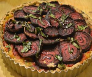 Beet and Sweet Potato Tart