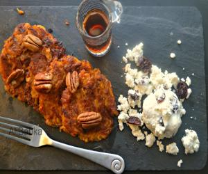 Pumpkeetotake with Craisin Goat Cheese